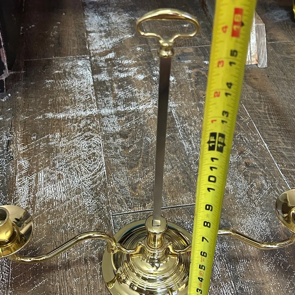 Vtg Baldwin Brass Double Serpentine Candelabra‎ Candle Holder 15.75